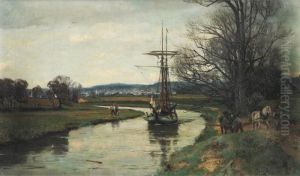The Urr, A Tidal View On The Solway, Village- Dalbeattie by David Farquharson