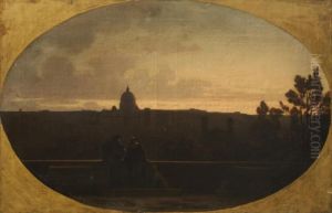 Veduta Di Roma (souvenir Di Roma) by Federico Faruffini