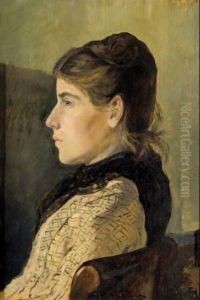 Profilo Di Giovane Rossa (donna Bionda) by Giovanni Fattori