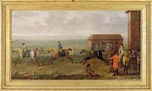 Lord Portmore Watching Racehorses on Exercise on Newmarket Heath, c.1735