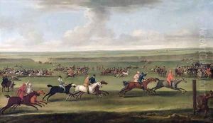 A race on the beacon course at Newmarket, c.1750