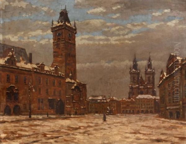 Old Town Square In Winter - view 1