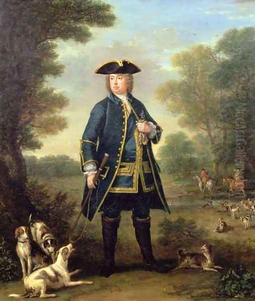 Portrait of Sir Robert Walpole (1676-1745) as Master of the Kings Staghounds in Windsor Forest - view 1