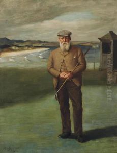 Portrait Of Tom Morris Senior Outside The Starter's Hut At St. Andrews