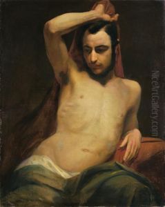 Mannlicher Halbakt by Anselm Friedrich Feuerbach