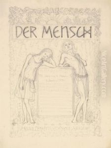 Der Mensch (titelblatt-entwurf) by Hugo Hoppener Fidus