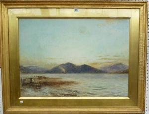 A Mountainous Lake Landscape With Steamboat