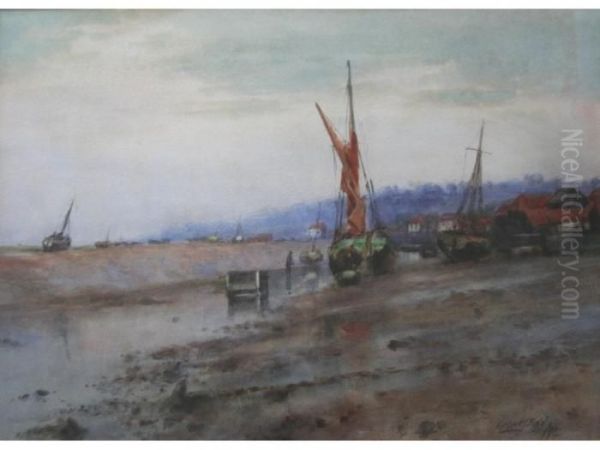 Harbour Scene At Low Tide - view 1