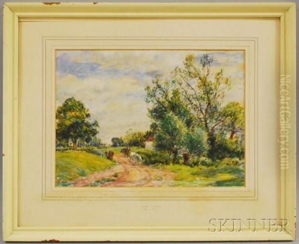 Landscape With Cows On A Path - view 1