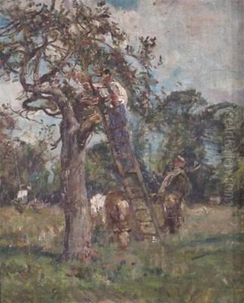 Gathering Apples, Normandy - view 1