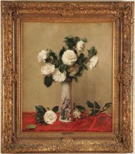Still Life With White Roses by Pierre Felix Masseau Fix-Masseau