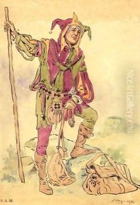 Costume design for a jester for A Midsummer Nights Dream c.1881-93