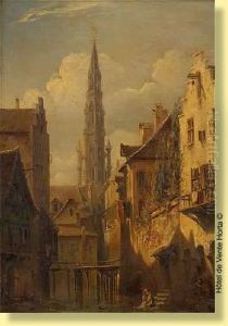 Lavandiere En Bord De Senne by Eugene Napoleon Flandin
