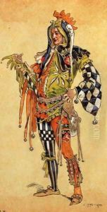 Touchstone the Clown, costume design for "As You Like It", produced by R. Courtneidge at the Princes Theatre, Manchester by C. Wilhelm
