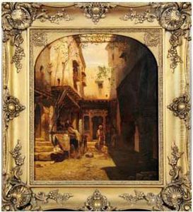 Cour Mauresque by Eugene Napoleon Flandin