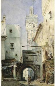 < Rue De La Casbah >, 1837 by Eugene Napoleon Flandin