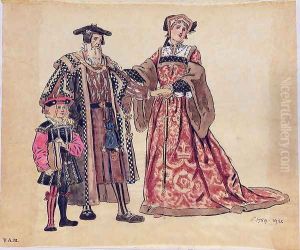 Rosalind and the Old Duke, costume design for "As You Like It", produced by R. Courtneidge at the Princes Theatre, Manchester by C. Wilhelm