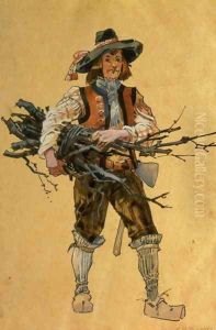 A Forester, costume design for "As You Like It", produced by R. Courtneidge at the Princes Theatre, Manchester by C. Wilhelm