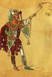 Costume design for a jester for A Midsummer Nights Dream, c.1881-93