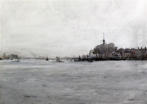 A Grey Day On The Maas - view 1