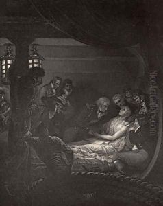 The Death of Nelson (1758-1805) illustration from 'The Life of Nelson' by Robert Southey (1774-1843) first published 1813