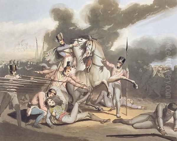 Talavera, 28th July 1809, from The Victories of the Duke of Wellington, engraved by T. Fielding, pub. 1819 - view 1