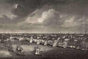 The Battle of Copenhagen in 1801, illustration from 'The Life of Nelson' by Robert Southey (1774-1843) first published 1813 by Richard Westall
