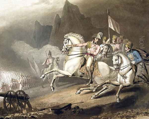 Pyrenees, 28th July 1813, from The Victories of the Duke of Wellington, engraved by T. Fielding, pub. 1819 - view 1