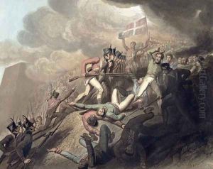 St. Sebastians, 31st August 1813, from The Victories of the Duke of Wellington, engraved by T. Fielding, pub. 1819 by Richard Westall