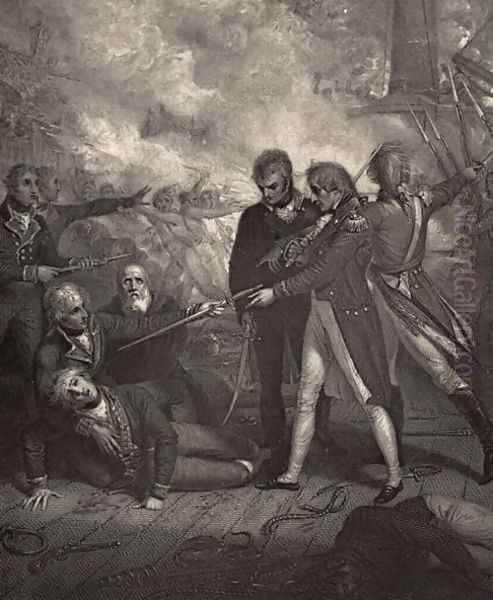 The San Nicholas and San Josef carried by boarding, illustration from 'The Life of Nelson' by Robert Southey (1774-1843) first published 1813 - view 1