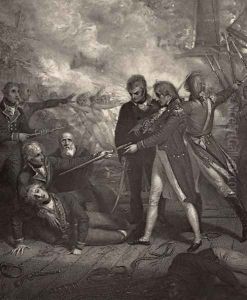 The San Nicholas and San Josef carried by boarding, illustration from 'The Life of Nelson' by Robert Southey (1774-1843) first published 1813 by Richard Westall