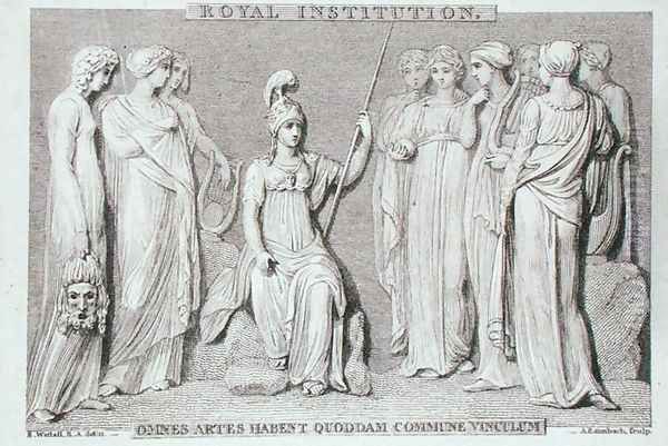 The Royal Institution card, engraved by A. Rannbach, from Michael Faradays scrapbook - view 1