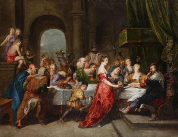 Salome Met Hoofd Van Johannes De Doper Voor Koning Herodes - view 1