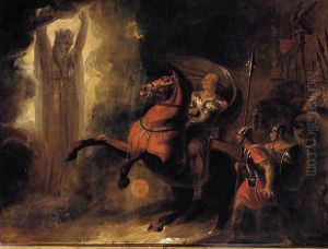 The Goddess Roma appearing to Julius Caesar at the bank of the Rubicon