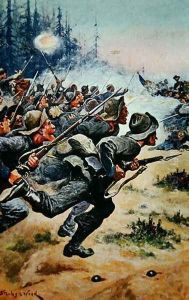 General Pickett's ill-fated Confederate charge, Battle of Gettysburg, 1863 by Stanley L. Wood
