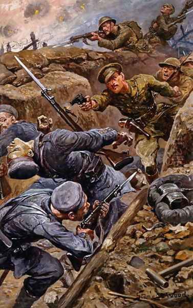 Captain Reginald James Young winning the Military Cross at the Battle of the Somme, 1916 - view 1