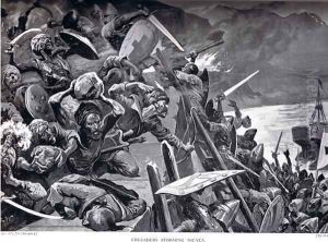 Crusaders Storming Nicaea, illustration from Hutchinsons History of the Nations
