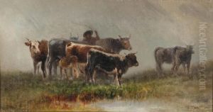 Mandria Con Pastore by Agostino Fossati