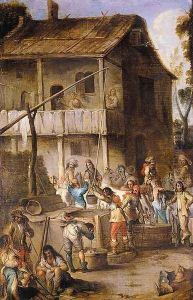 Soldiers before a Tavern by Cornelis de Wael