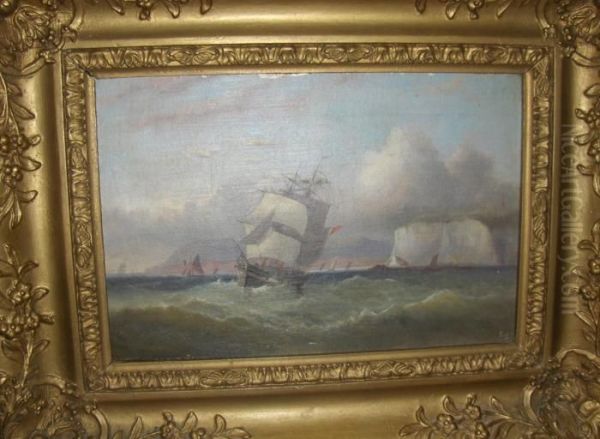 A Two-masted Racing Schooner At The Starting Gun Off Ryde; - view 1