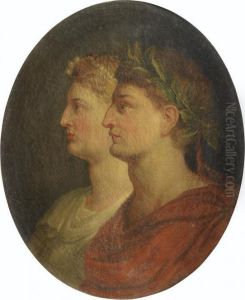 Portrait D'un Empereur Romain Et
 De Son Epouse 
 Studio Of Jean-honore Fragonard ; Portrait Of A Roman Emperor And His 
Wife ; Bears An Inscription Lower Left ; Oil On Original Canvas And 
Stretcher, Oval by Jean-Honore Fragonard