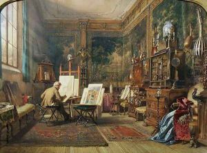 The Artist's Studio, Venice, 1855 by Carl Friedrich H. Werner