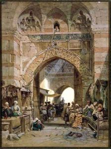 Bazaar Scene, 1875 by Carl Friedrich H. Werner