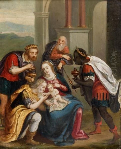 Adoration Des Mages Cuivre Au Revers - view 1