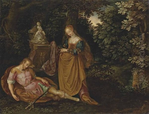Pyramus And Thisbe In A Wooded Landscape - view 1