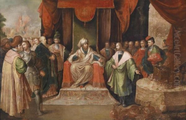 Croesus Showing Solon His Riches - view 1