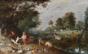 The Garden Of Eden With The Creation Of Adam And Eve