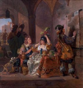 La Vierge Et L'enfant Jesus Entoures D'anges Musiciens
