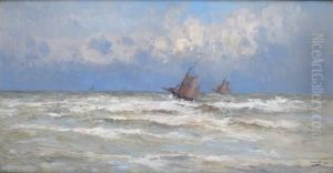 Petits Cotres En Mer by Joseph Charles Francois