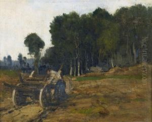 Waldrand Mit Bauern Und Karren by Joseph Charles Francois